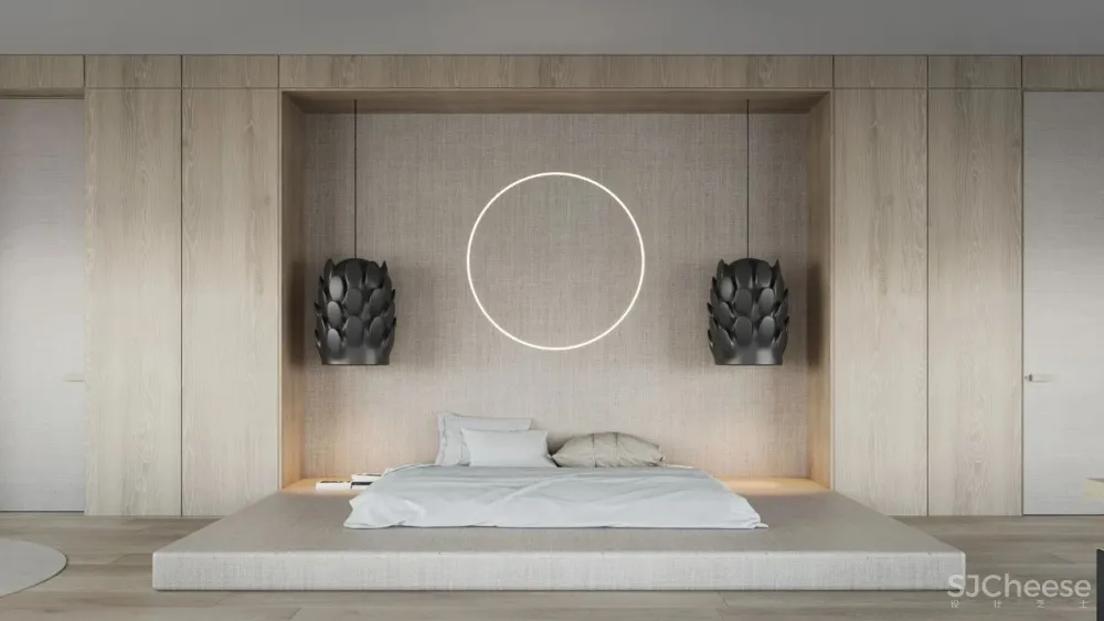 简约原木风住宅,用布艺、石材搭配出高级感!