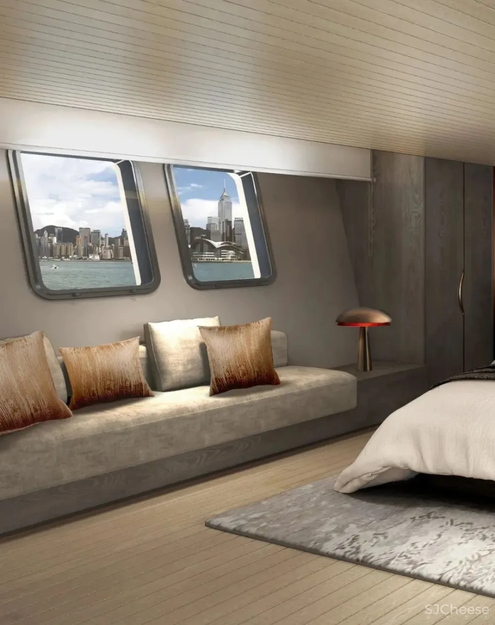 梁志天新作 海上别墅:游艇Sanlorenzo SX88室内设计