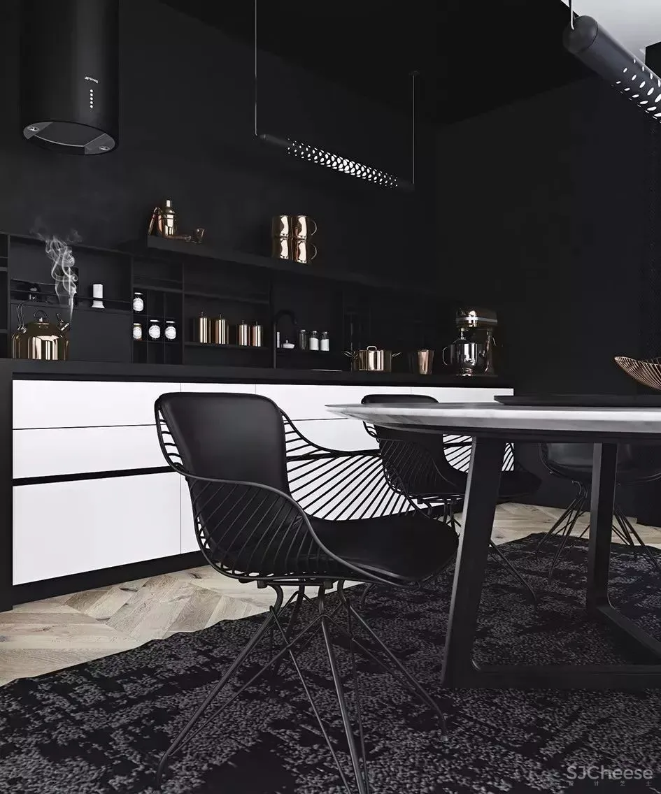 高级黑,超帅气的设计配色!