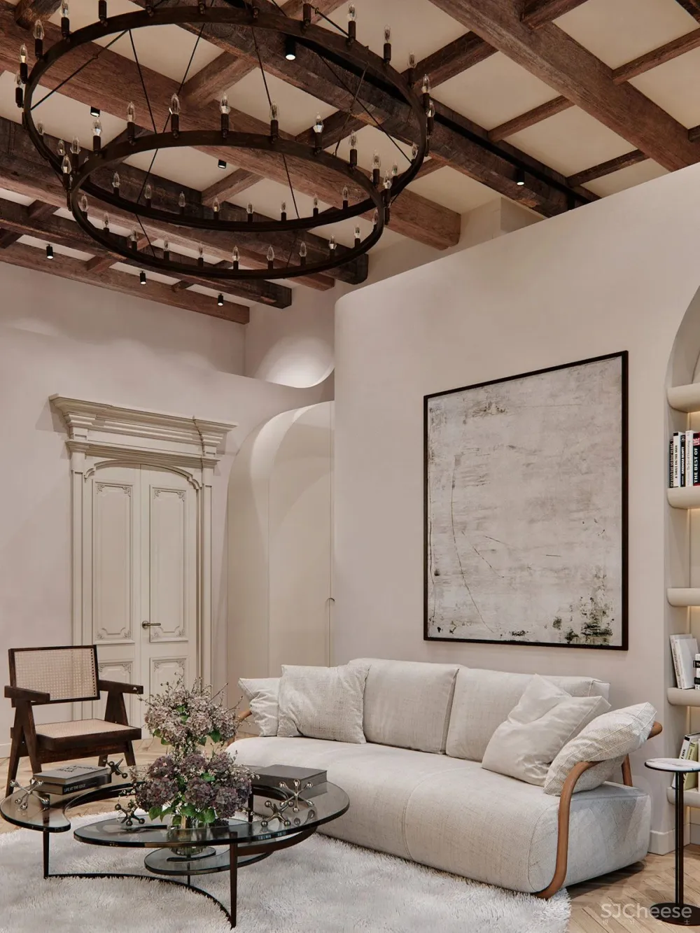 Large And Elegant Rustic Living Spaces