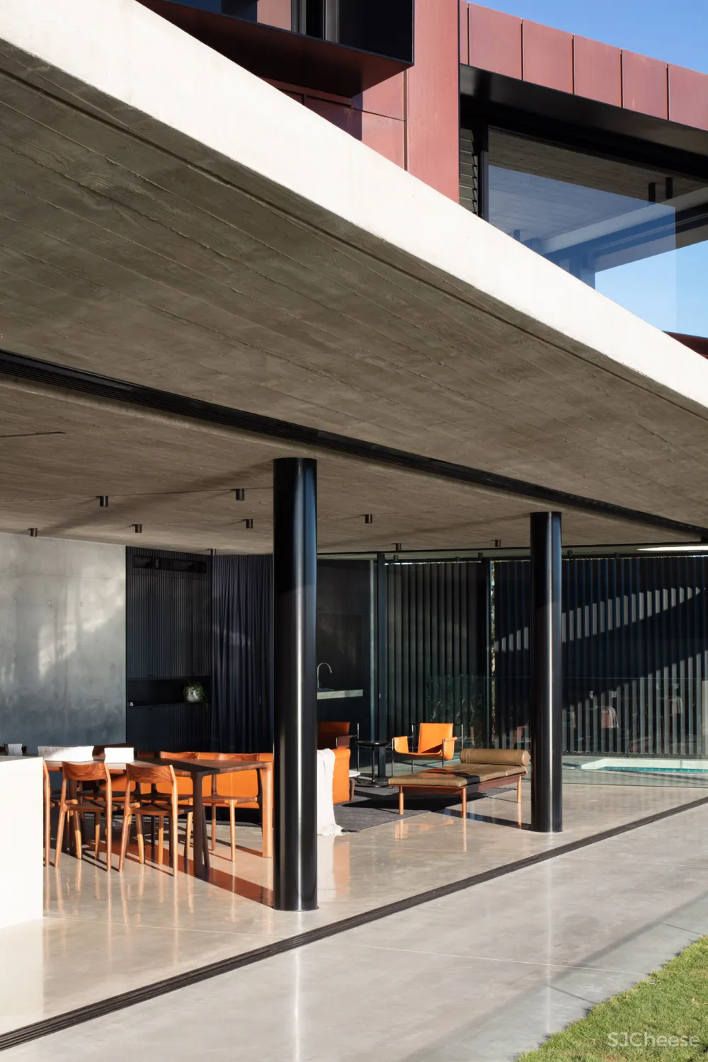 乡下盖房子,用这种木纹混凝土,温暖又高级!