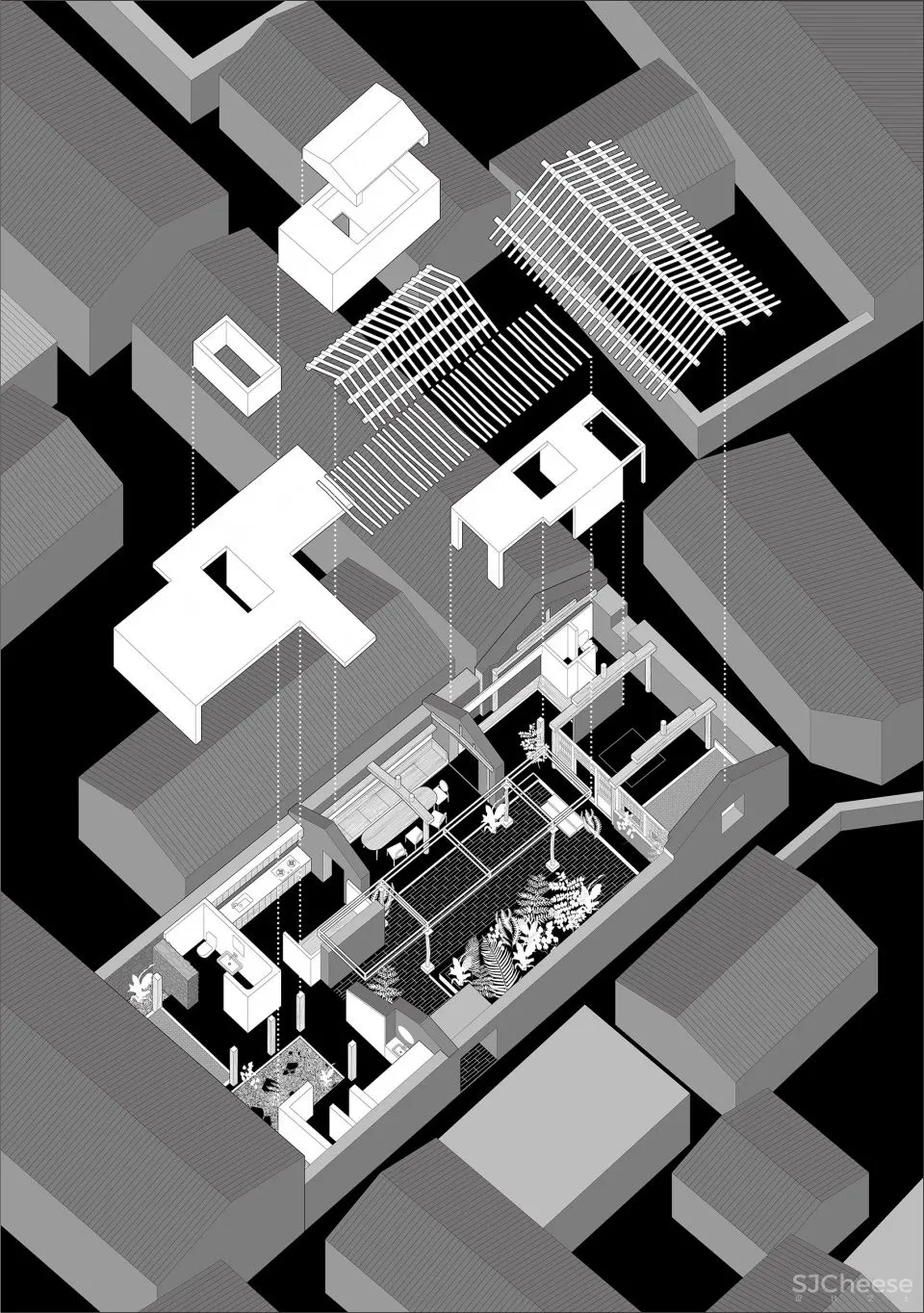 北京这栋沉静百年的老宅没有爆改,却把过道运用得淋漓尽致!