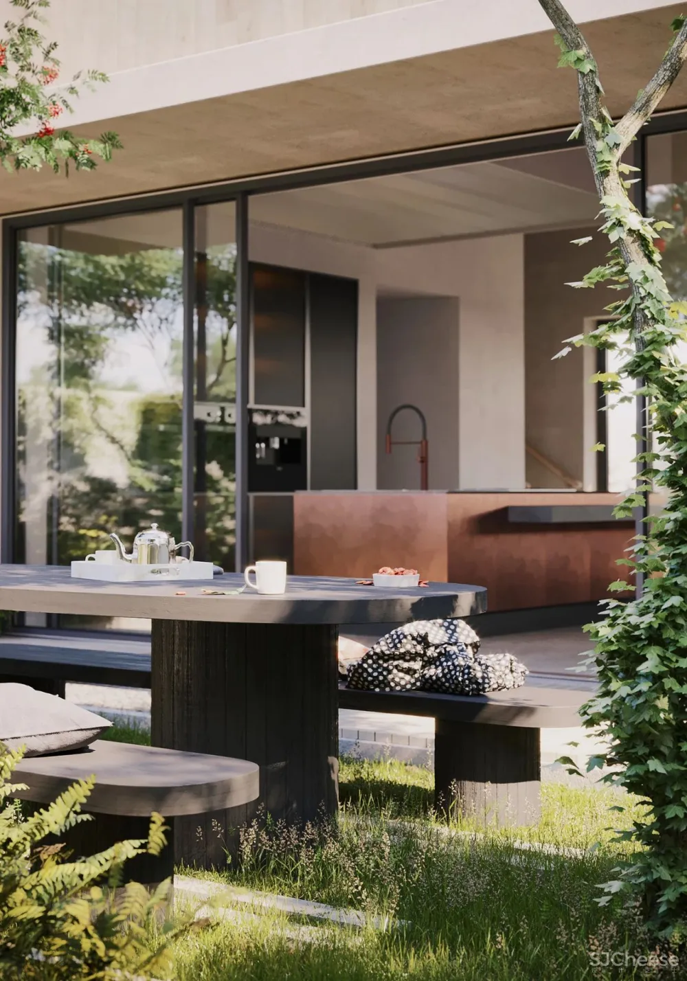 一个私宅,两个花园:一个赏景,一个娱乐