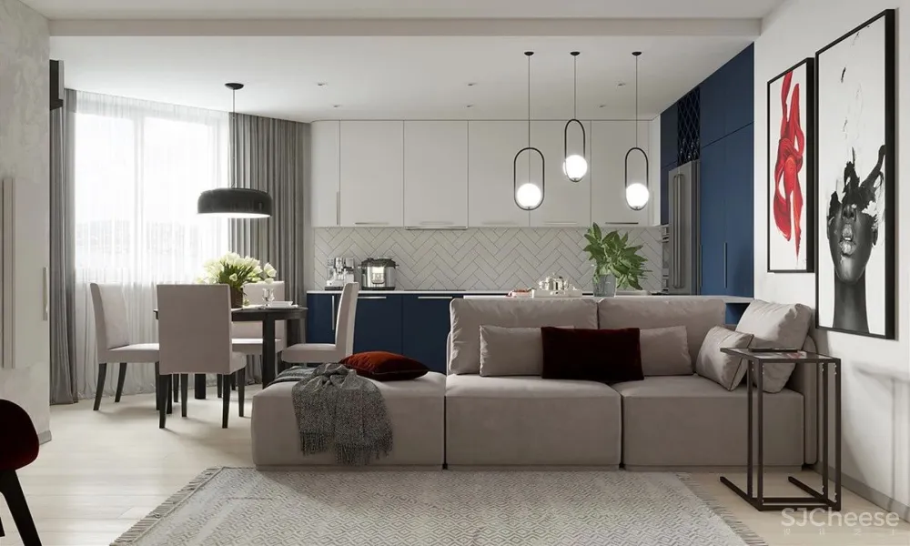 120㎡现代大宅,时尚色彩太惊艳了吧!