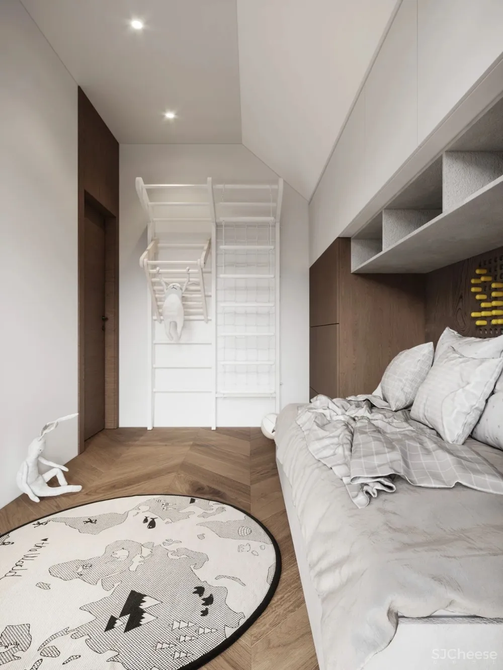 110㎡ 原木风复式, 灯光这样设计更有质感!