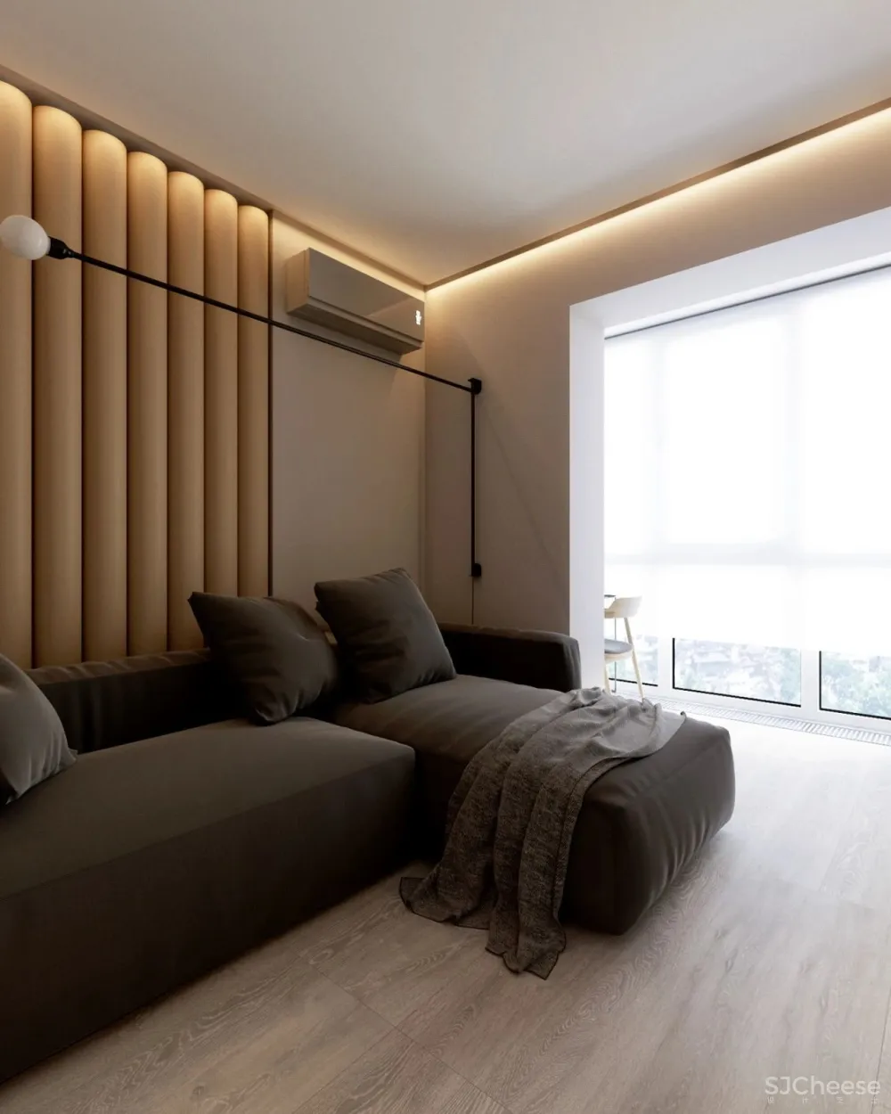 43㎡黑色小户型住宅,网友:这才叫一个人的豪宅!