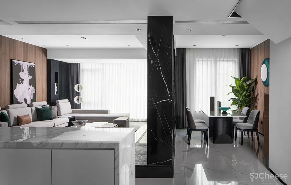 255㎡极简别墅,黑白灰太有格调了!