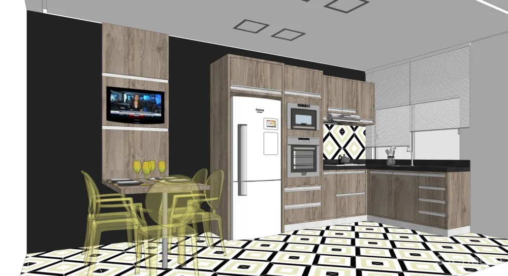 厨房SU模型合集-家装厨房餐厅设计效果草图大师sketchup-25套SKP模型-1.4G