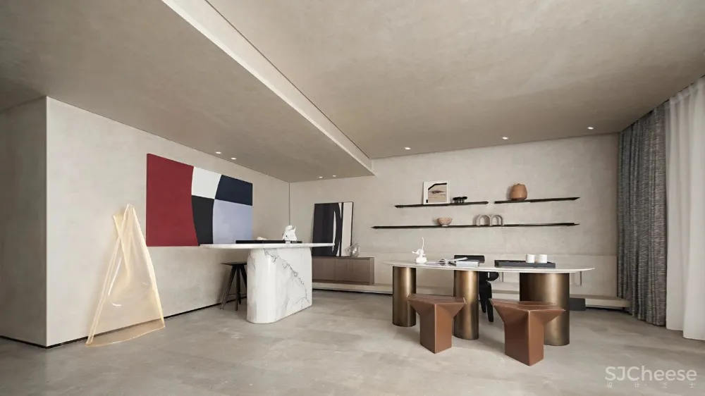 灰调奶咖的半山叠墅，远离喧嚣的质朴大宅！