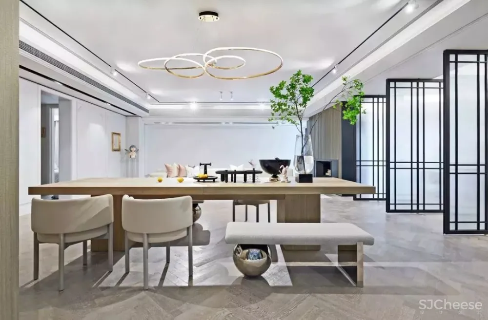 满满的设计亮点!319㎡样板间,全是知识点