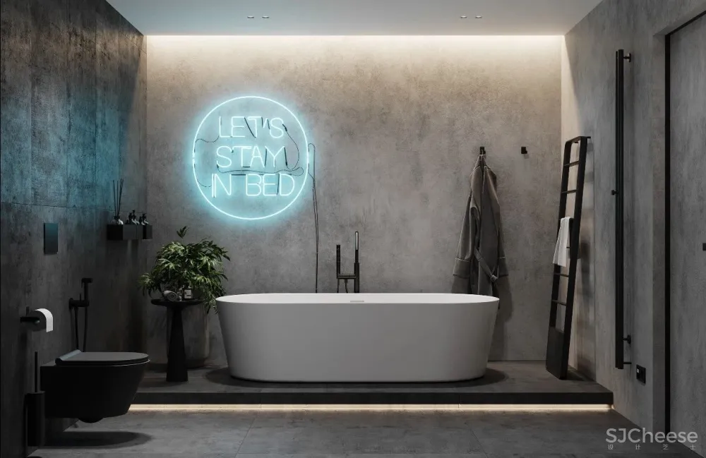 灰色极简空间，混凝土的质地！