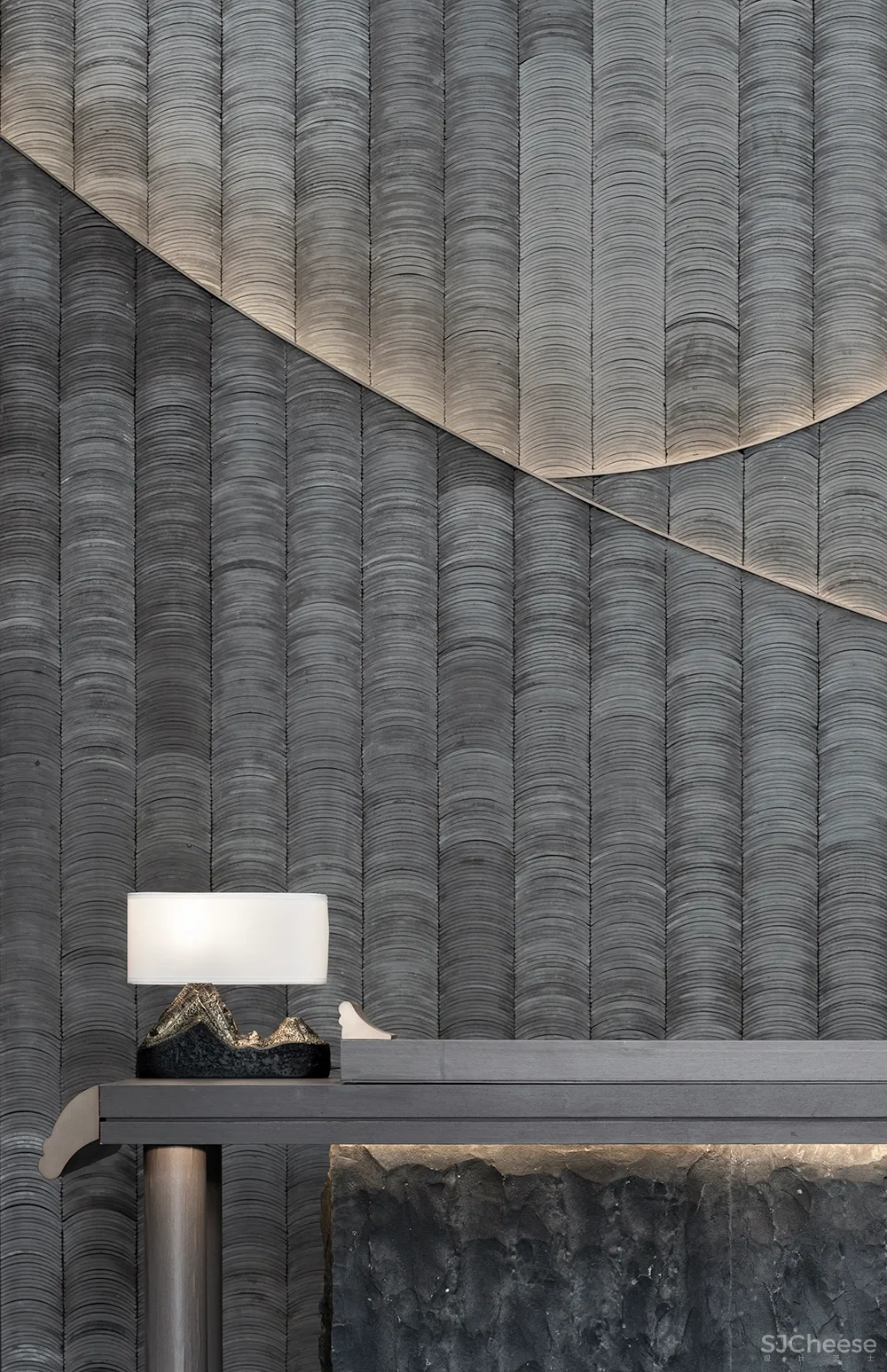 吴文粒:2500㎡中式售楼处,珑廷风雅韵,隐归禅深处!