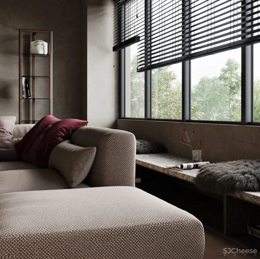 黑白色系的客厅，气质凸显 !