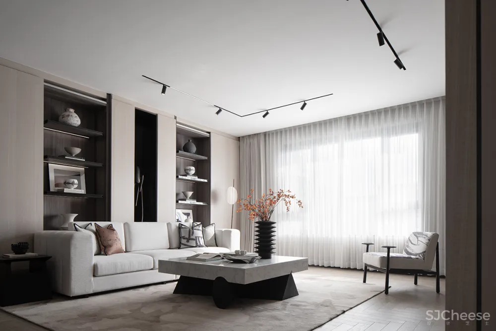 178㎡清冷色系，演绎宋代美学的简静纯粹！