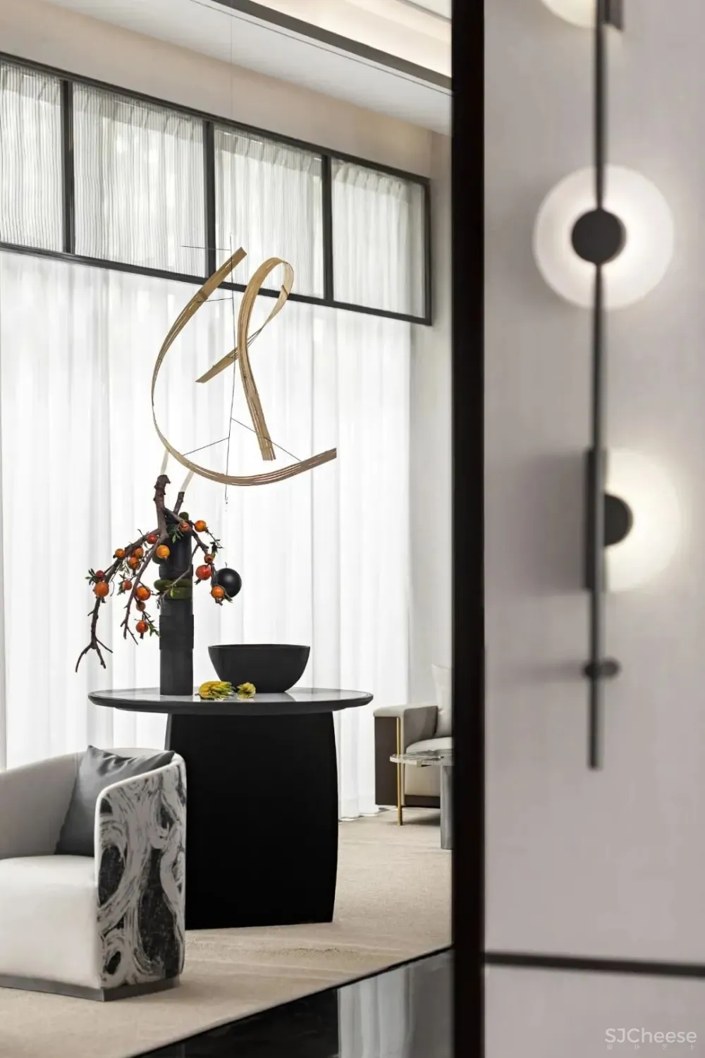 璞辉设计丨云水禅心，陶柳之下的现代二分法美学