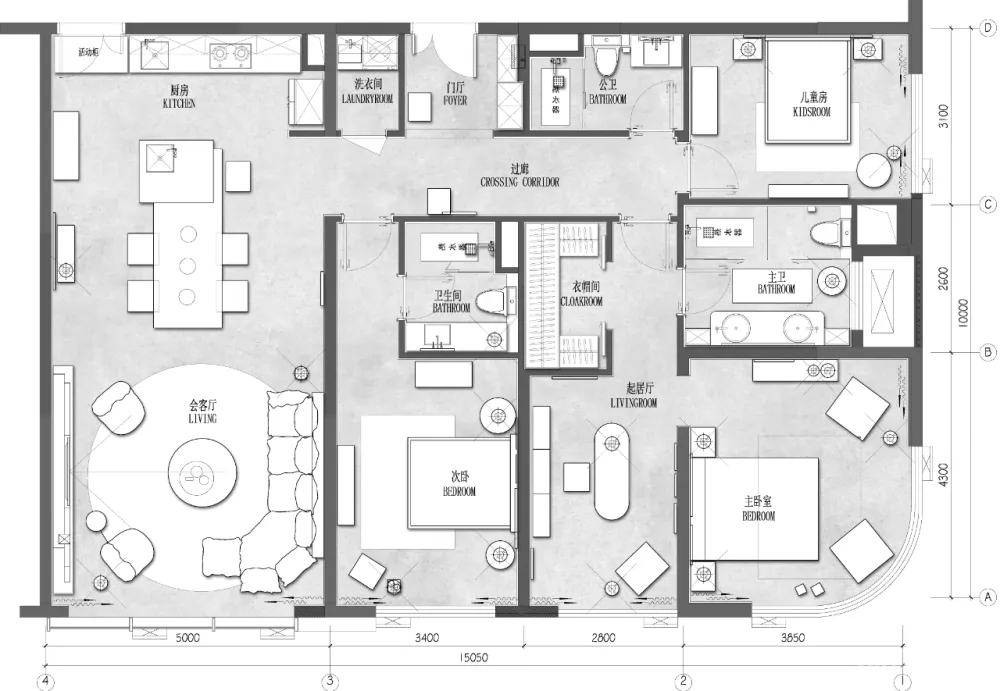 孟也新作 三亚东岸CBD「融创新闻中心」两套奢阔艺术样板房设计