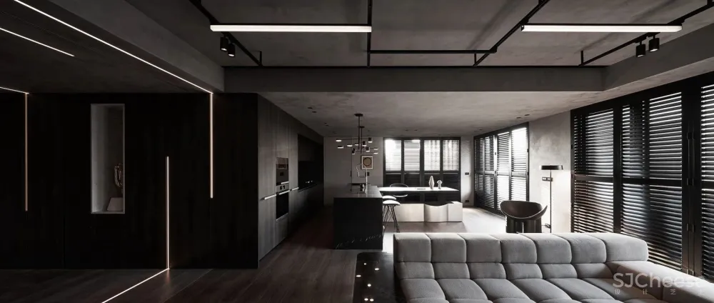 105㎡冷酷黑私宅,年轻人大胆追求前卫之家! 新澄设计