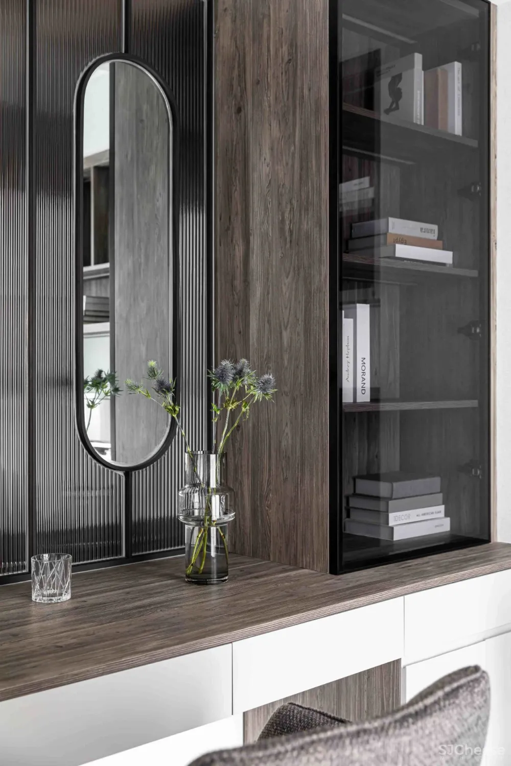 大理石 原木，80后业主的现代风四居室 花漾美作