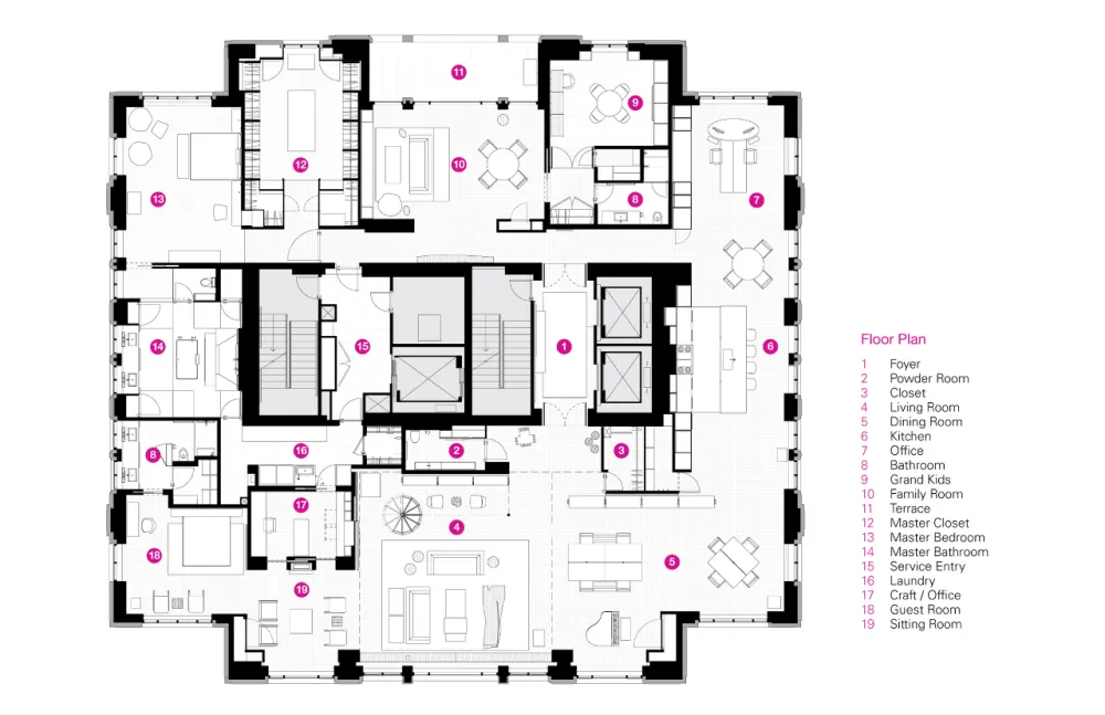 590㎡的顶层公寓,奢华也可以是一种 LOFT 范儿