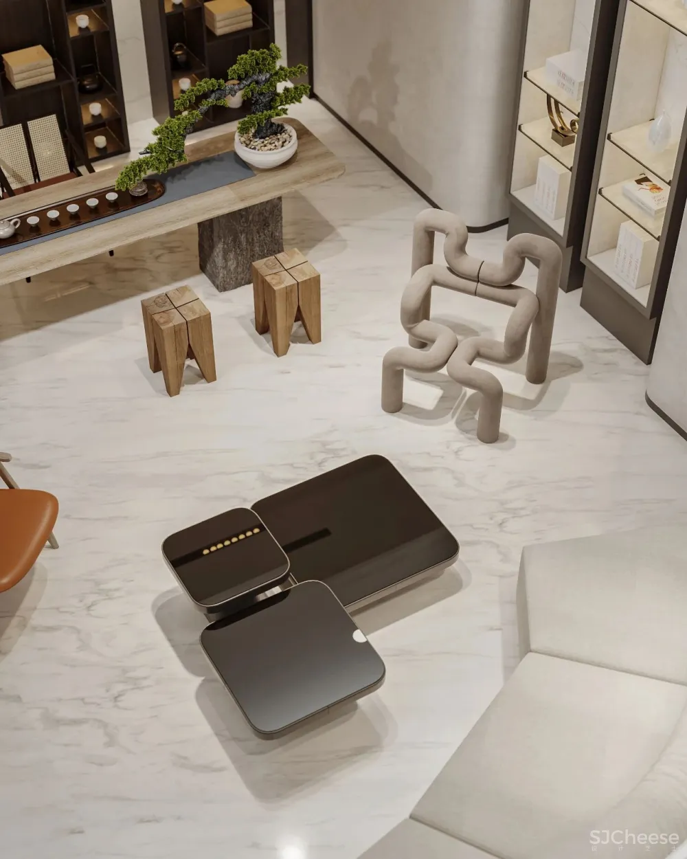 茧界设计.冷晨辉 「桃花源」550平私宅:解构 寂静美学