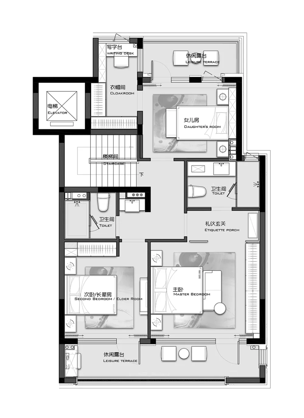 岳蒙:一抹幽蓝,韵染留白!