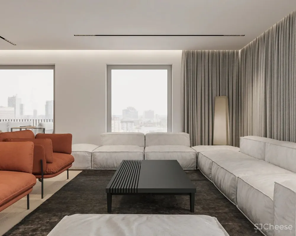 主卧带开放浴室,一室户也能住出豪宅感