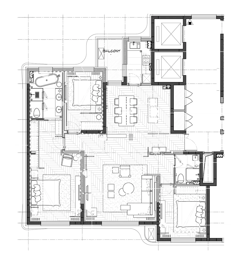 178㎡清冷色系，演绎宋代美学的简静纯粹！