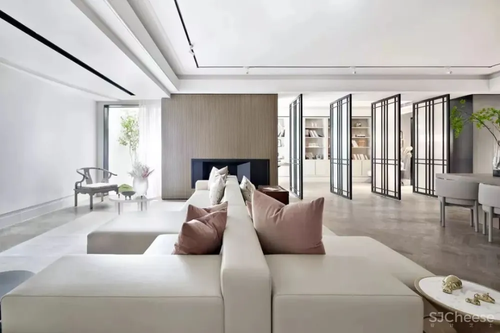 满满的设计亮点!319㎡样板间,全是知识点