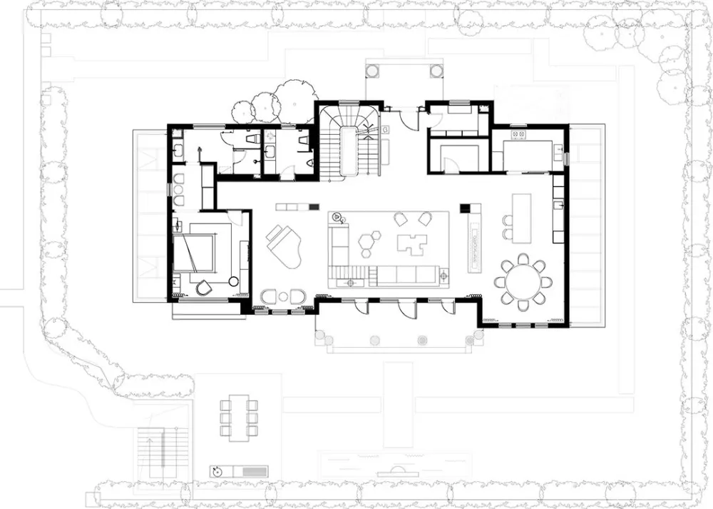 上海 780㎡ 极简别墅设计 ,黑白相映,安静优雅!