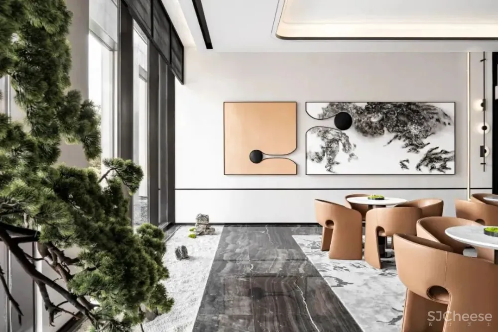 璞辉设计丨云水禅心，陶柳之下的现代二分法美学