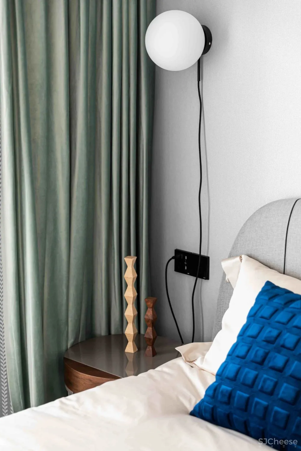 大理石 原木，80后业主的现代风四居室 花漾美作