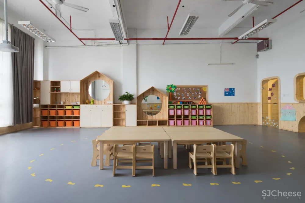 原木风的早教设计,孩子父母都喜欢!!!