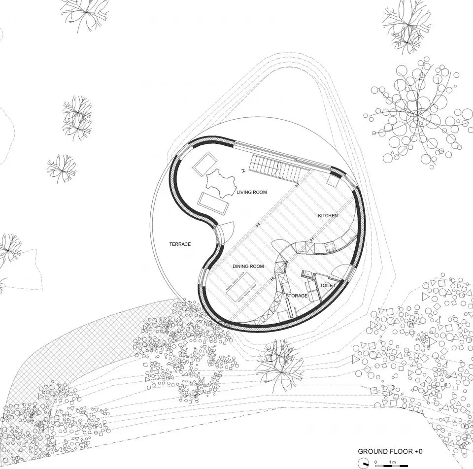 新作 再利用砖创造曲面外壳 gjG住宅 BLAF architecten