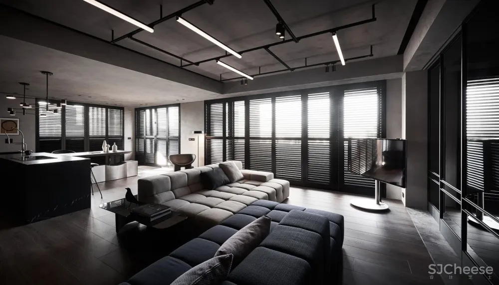 105㎡冷酷黑私宅,年轻人大胆追求前卫之家! 新澄设计