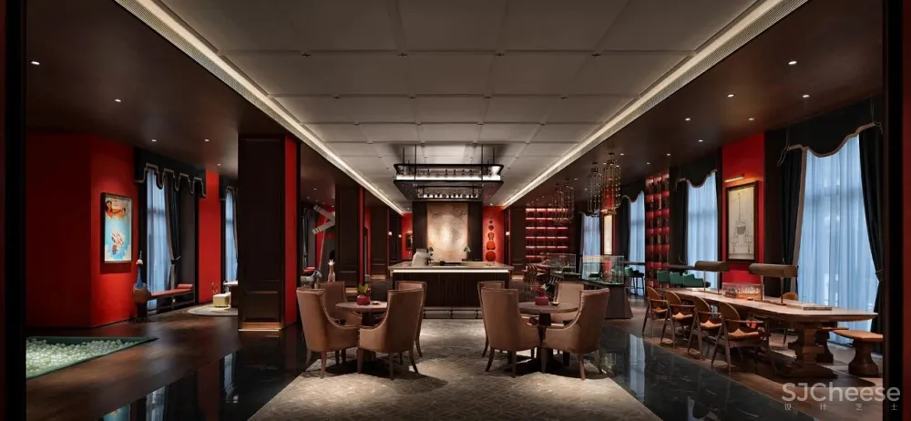 明德设计丨郑州万科荣成云图售楼处:英式古典的当代演绎