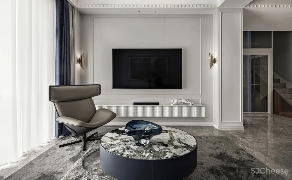 大朴-勿量：366㎡雾霭蓝法式美宅，直撩心底的静奢魅力！