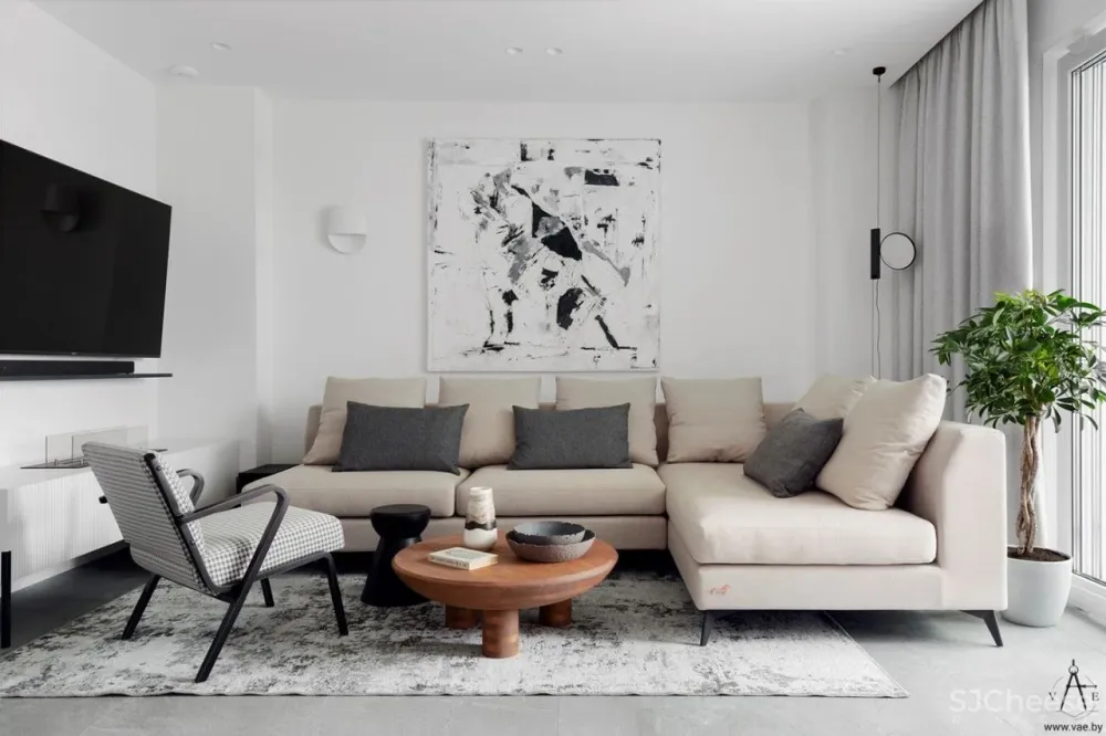 70㎡简约私宅,精简凝练!