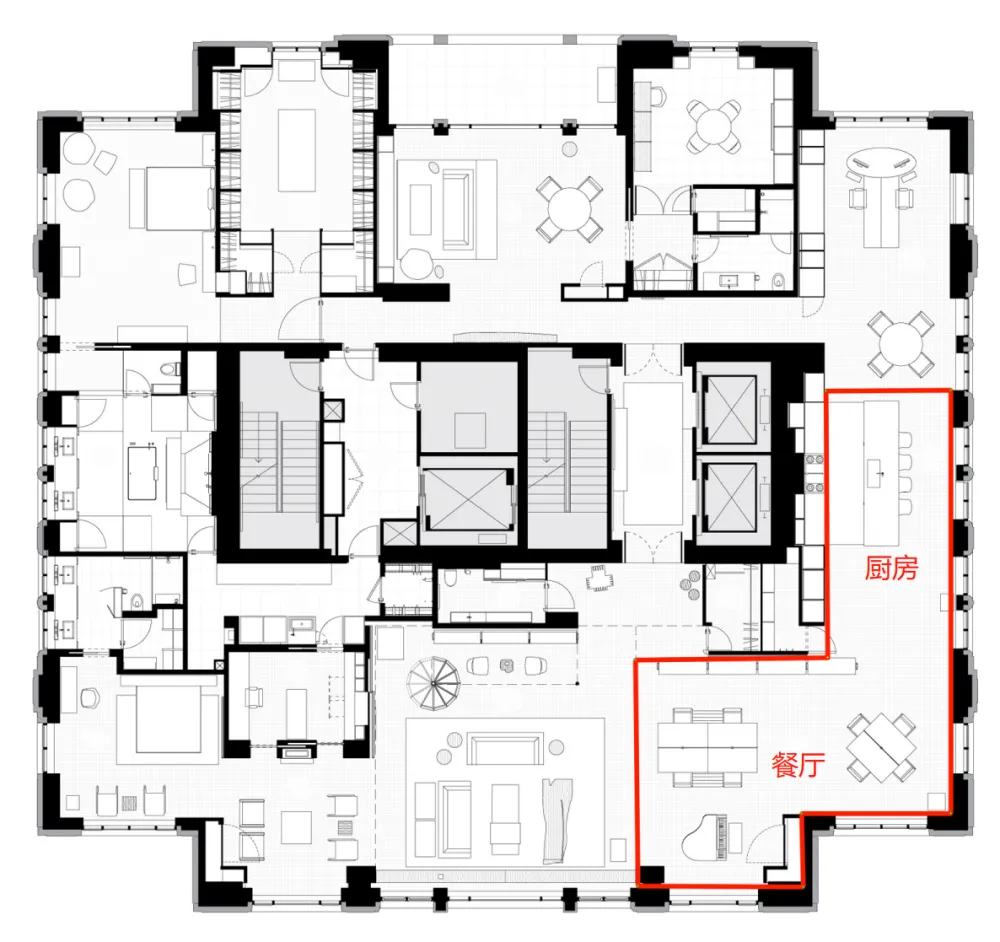 590㎡的顶层公寓,奢华也可以是一种 LOFT 范儿