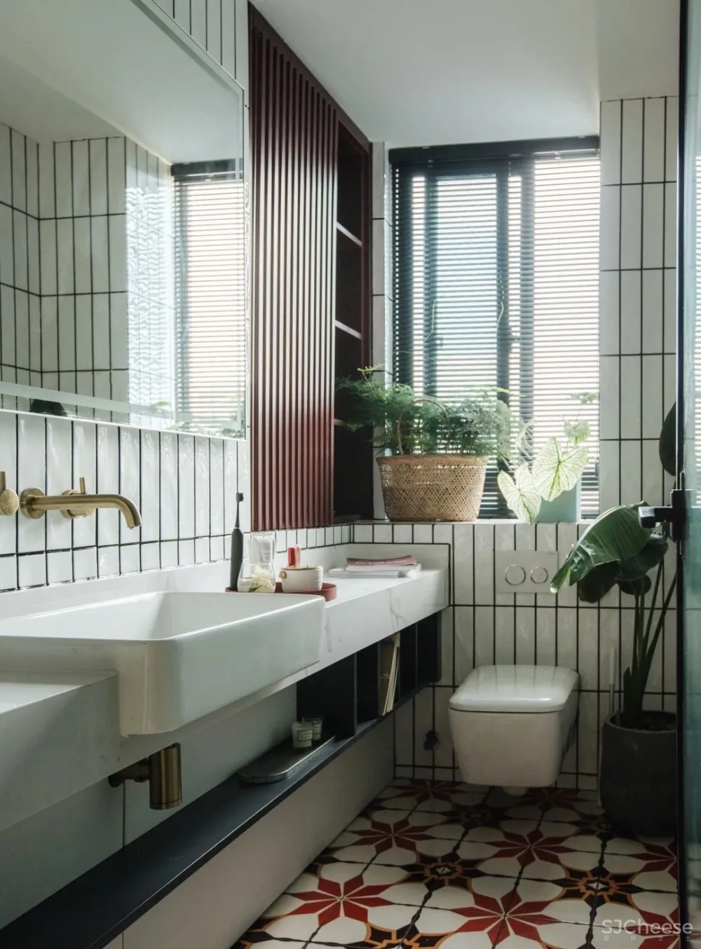 80后丁克夫妻的100㎡两室，颜值美炸！花砖、绿植，住-租一体，还有两狗子……