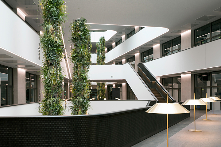 瑞士厂房改造，中庭 Led 灯带居然能模拟日光，更适合植物生长，这灯光设计太牛了