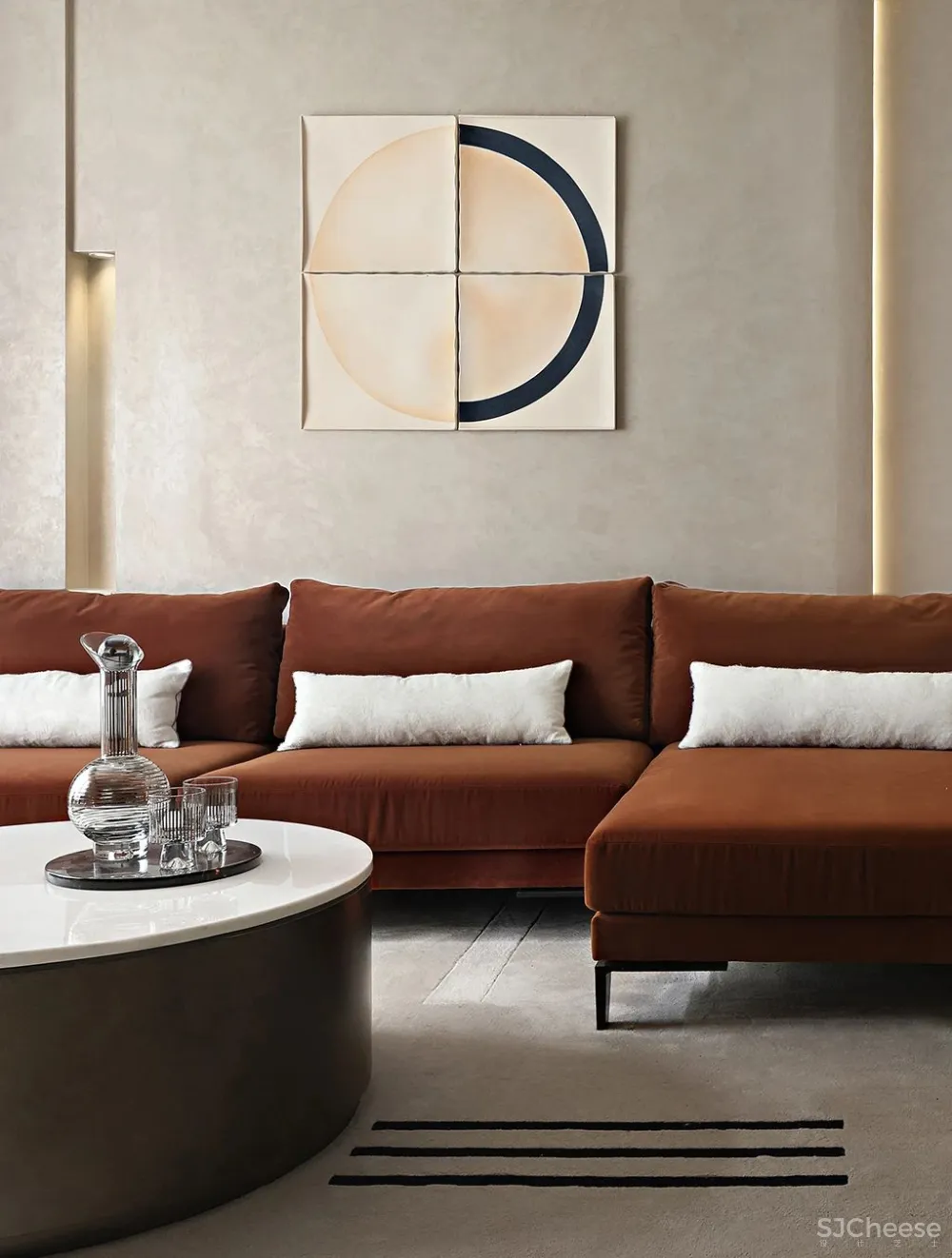 灰调奶咖的半山叠墅，远离喧嚣的质朴大宅！