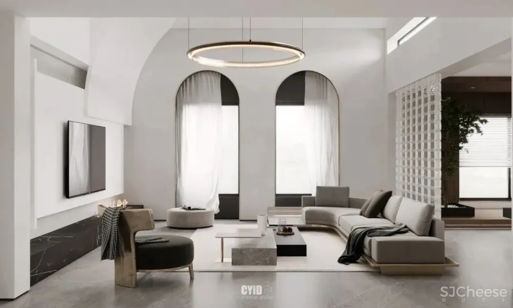 极简白 体块感，优雅现代的艺术大宅