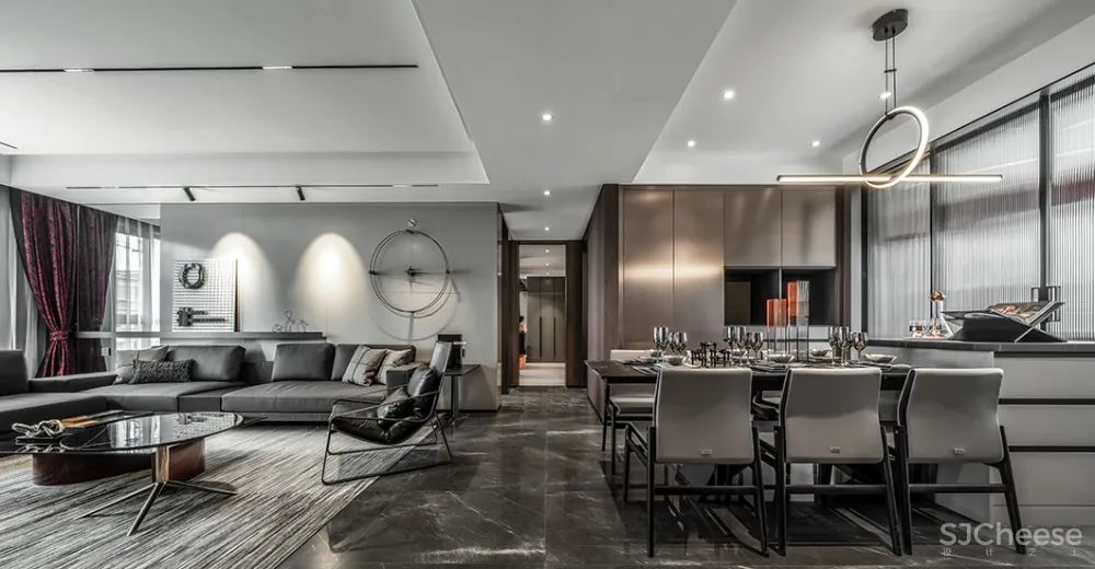 231㎡气质高级黑,简约时尚、格调十足!