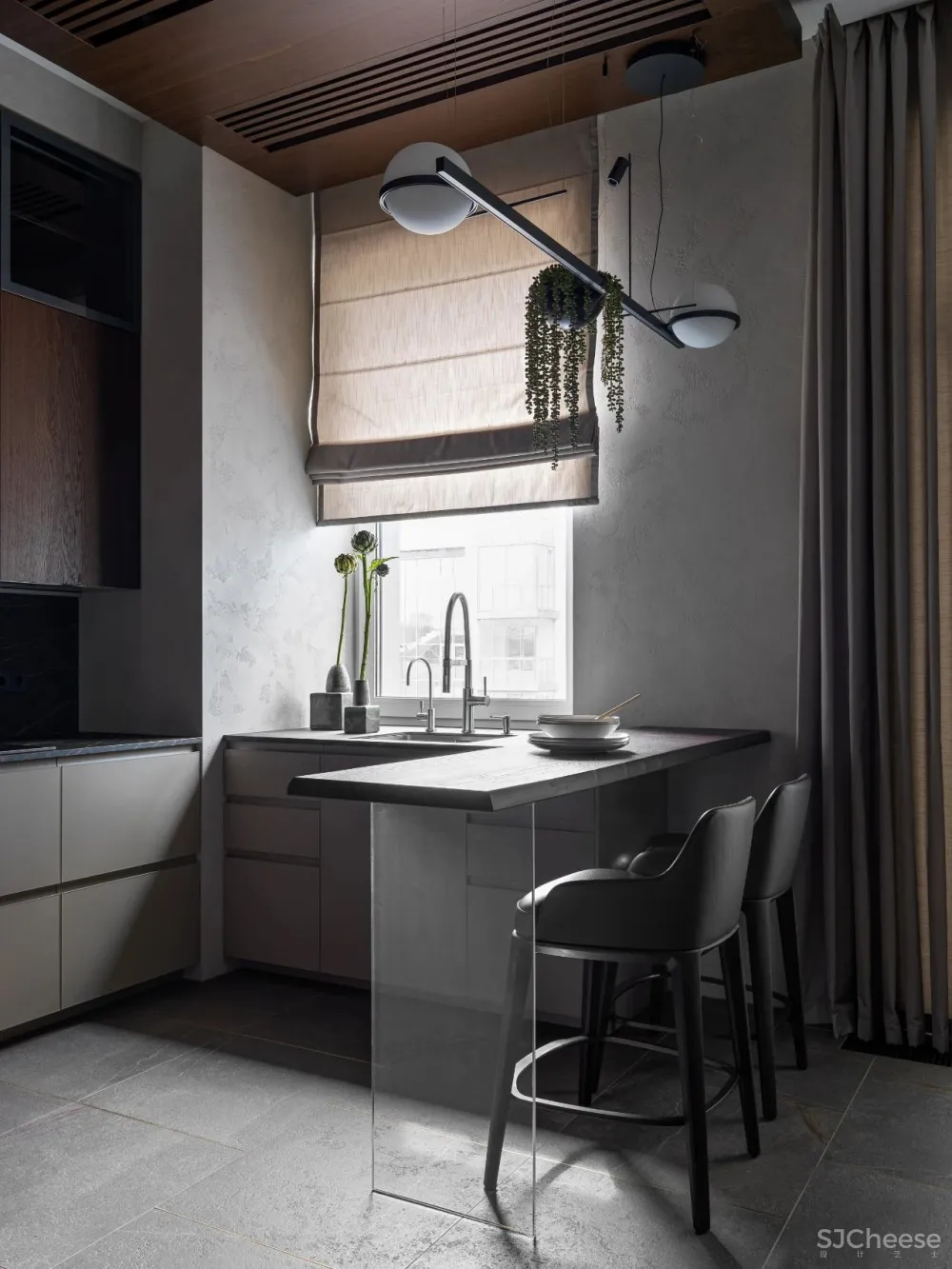 DE-DE新作 95m²简约私宅，大理石与原木的和谐