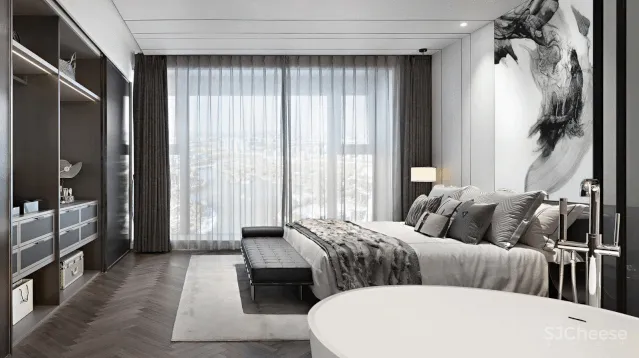 195㎡雅灰大平层，静奢间勾勒家的温情！