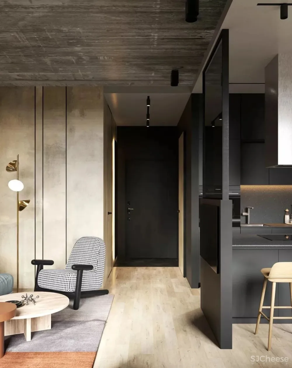 一套56㎡的住宅,设计很厉害,有颜有格调 !