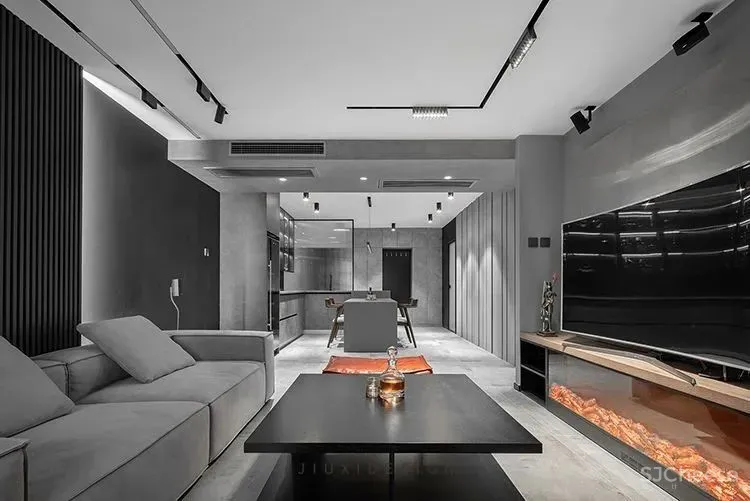 无主灯设计、高级灰撞色，这个家太有范 久栖设计
