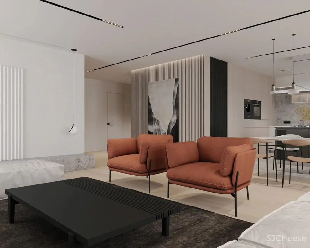 主卧带开放浴室,一室户也能住出豪宅感