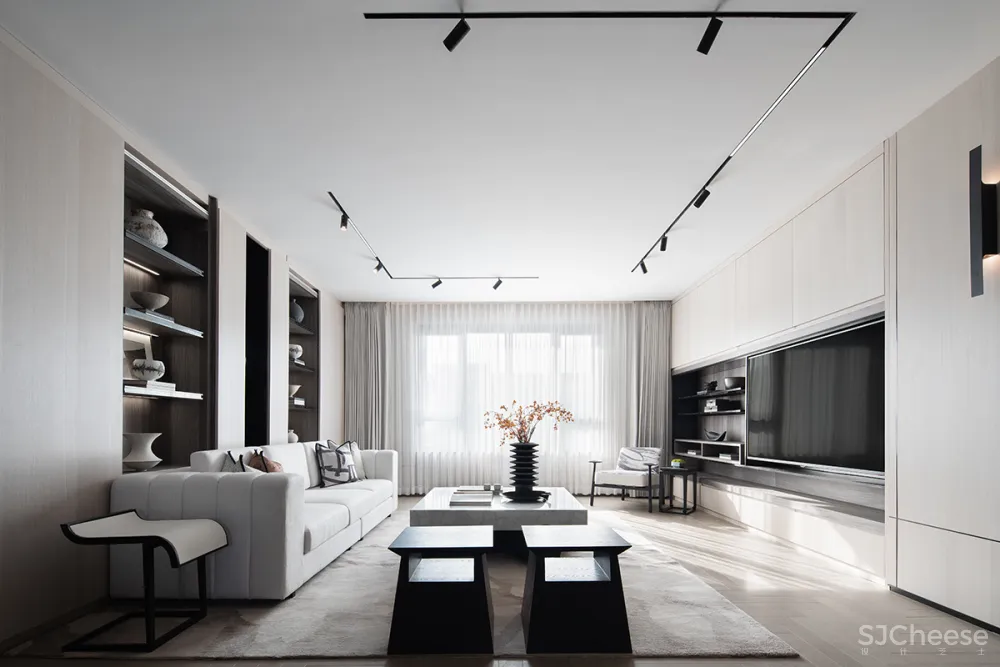 178㎡清冷色系，演绎宋代美学的简静纯粹！