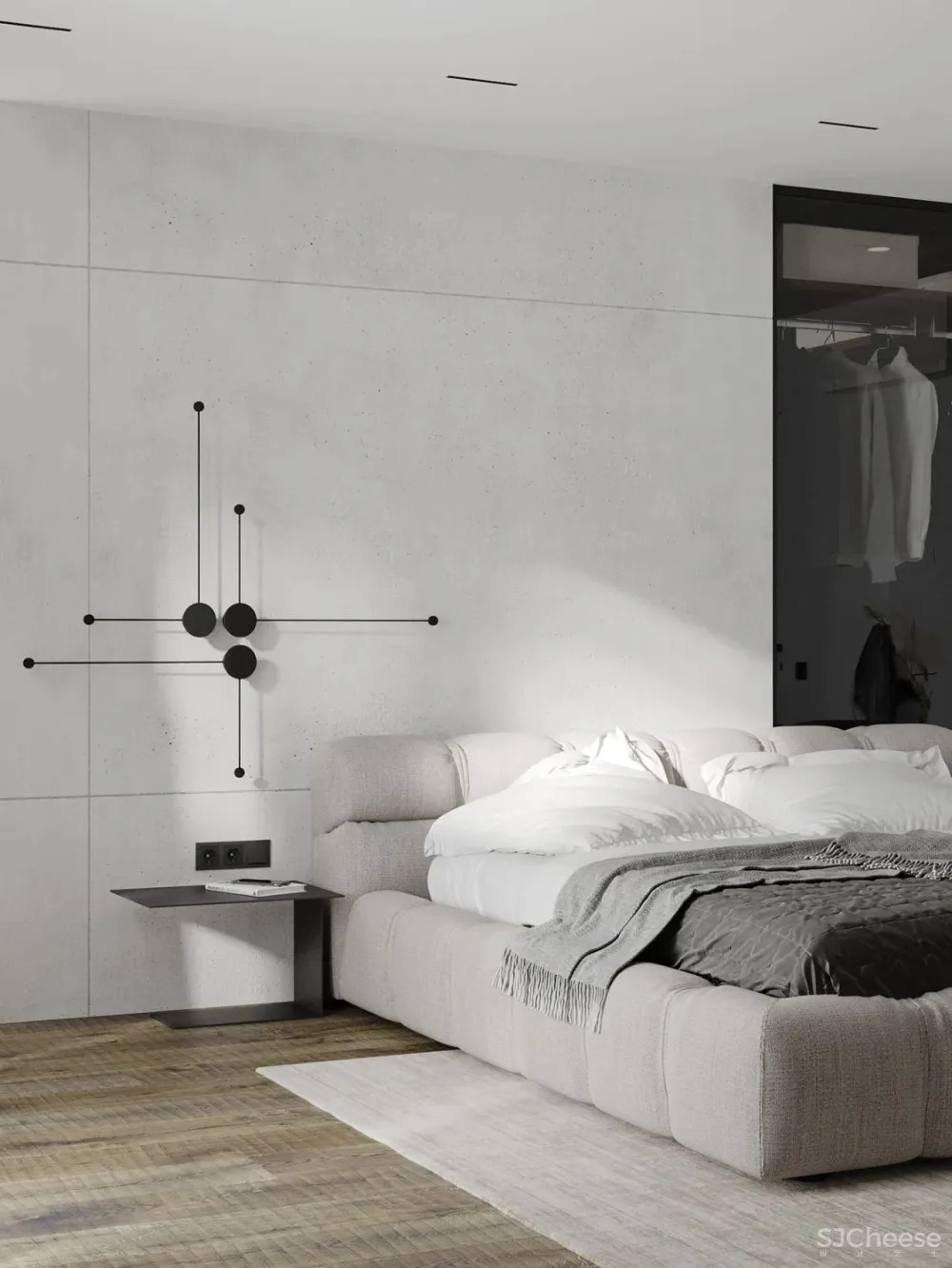 灰色极简空间，混凝土的质地！